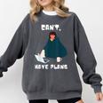 Can't Have Plans Introvert Staying Home Comfort Colors Sweatshirt Pepper