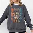 Cat & Book Art For Men Women Cat Librarian Novel Book Lover Comfort Colors Sweatshirt Pepper Cat & Book Art For Men Women Cat Librarian Novel Book Lover Comfort Colors Sweatshirt Pepper