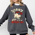 Cat Lover Sorry Cant Go Im An Indoor Introvert Cat Mom Comfort Colors Sweatshirt Pepper