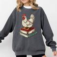 Chicken Books Back To School First Day Of School Boys Girls Comfort Colors Sweatshirt Pepper Chicken Books Back To School First Day Of School Boys Girls Comfort Colors Sweatshirt Pepper