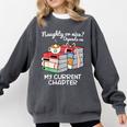 Christmas Book Lovers Naughty Or Nice Comfort Colors Sweatshirt Pepper