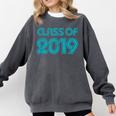 Class Of 2019 High School Graduation Teal Senior Comfort Colors Sweatshirt Pepper
