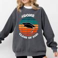 Class Of 2021 Done Senior Graduation Retro Sunset Comfort Colors Sweatshirt Pepper