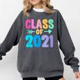 Class Of 2021 Graduation Grow With Me Comfort Colors Sweatshirt Pepper