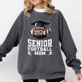 Class Of 2024 Graduation Senior Football Mom 2024 Comfort Colors Sweatshirt Pepper