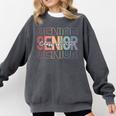 Class Of 2025 Senior 2025 Graduation Leopard Retro Rainbow Comfort Colors Sweatshirt Pepper