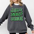 Class Of 2025 Senior Green Student Graduation Comfort Colors Sweatshirt Pepper