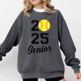 Class Of 2025 Softball Senior Graduation Graduate Women Comfort Colors Sweatshirt Pepper