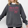 Class Of 2026 Pink Coquette Bow Cap Senior 2026 Graduation Comfort Colors Sweatshirt Pepper