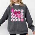 Class Of 2026 Senior Coquette Pink Bow Graduation Family Premium Tri-Blend Comfort Colors Sweatshirt Pepper