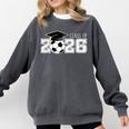 Class Of 2026 Senior 2026 Soccer High School Graduation Comfort Colors Sweatshirt Pepper