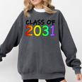 Class Of 2031 Pre-K -12th Grade Hand Prints Space Graduation Comfort Colors Sweatshirt Pepper