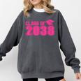 Class Of 2038 Pink Girls Growing Up School Memory Graduation Comfort Colors Sweatshirt Pepper
