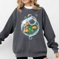 Clownfish Anemonefish Bubbles Water Frutiger Aero Y2K Style Comfort Colors Sweatshirt Pepper