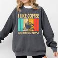 I Like Coffee And Maybe 3 People Introvert Anti-Social Comfort Colors Sweatshirt Pepper