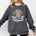 Color Our World Summer Reading 2025 Cute Book Wildflowers Comfort Colors Sweatshirt Pepper