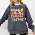 Colorful Dogs Books Plants Repeat Comfort Colors Sweatshirt Pepper