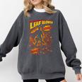 Comic Book Superhero Fall Season Leaf Blower Comfort Colors Sweatshirt Pepper