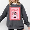 Cool Fun Cute Party Introvert Cat Character Comfort Colors Sweatshirt Pepper
