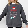 Cool Hotter By One Degree Graduation Teesadf Comfort Colors Sweatshirt Pepper