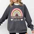 Cosmetology Instructor Cosmetologist Graduation Rainbow Comfort Colors Sweatshirt Pepper