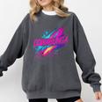 Cowabunga Retro 80s 90s Nostalgia Slang Neon Grunge Art Comfort Colors Sweatshirt Pepper