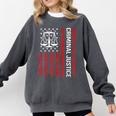 Criminal Justice Major College Student Graduate Graduation Comfort Colors Sweatshirt Pepper