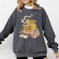 Cute Dragon Be Kind Stay Weird Read Books Comfort Colors Sweatshirt Pepper