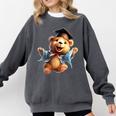 Cute Graduation Bear To Celebrate Your Graduate Comfort Colors Sweatshirt Pepper