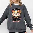 Cute Hamster Graduation Comfort Colors Sweatshirt Pepper