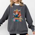 Cute Highland Cow Reading Book Baby Cow Bookworm Comfort Colors Sweatshirt Pepper