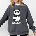 Cute Introvert Vibes – Panda Hello & Goodbye Comfort Colors Sweatshirt Pepper Cute Introvert Vibes – Panda Hello & Goodbye Comfort Colors Sweatshirt Pepper