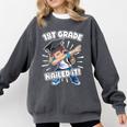 Dabbing Graduation Boy 1st Grade Class Of 2021 Nailed It Comfort Colors Sweatshirt Pepper