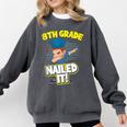 Dabbing Graduation Boy 8th Grade Class Of 2021 Comfort Colors Sweatshirt Pepper