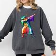 Dabbing Graduation Women Comfort Colors Sweatshirt Pepper