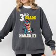 Dinosaur Graduation Cap Gown 3rd Grade Graduate Nailed It Comfort Colors Sweatshirt Pepper