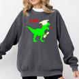 Dinosaur Rawr Diploma Grad Graduate Graduation Comfort Colors Sweatshirt Pepper