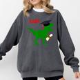 Dinosaur Rawr Diploma Graduate Graduation Comfort Colors Sweatshirt Pepper