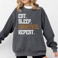 Eat Sleep Robotics Repeat Shirt Graduation Comfort Colors Sweatshirt Pepper