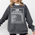 EdD Doctor Of Education Nutrition Doctorate Graduation Comfort Colors Sweatshirt Pepper