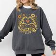 Elder Emo Club Skeleton Hands Heart Nostalgia Comfort Colors Sweatshirt Pepper