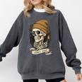 Elder Emo Skeleton Beanie Nostalgia Scene Aesthetic Comfort Colors Sweatshirt Pepper Elder Emo Skeleton Beanie Nostalgia Scene Aesthetic Comfort Colors Sweatshirt Pepper