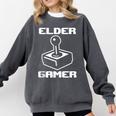 Elder Gamer Retro Video Game Nostalgia Old Gamer Comfort Colors Sweatshirt Pepper