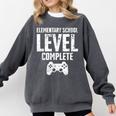 Elementary School Level Complete Gamer Graduate Graduation Comfort Colors Sweatshirt Pepper