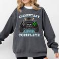Elementary School Level Complete Gamer Graduation Comfort Colors Sweatshirt Pepper