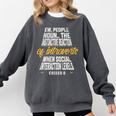 Ew People Definition Introvert Quote Anti Social Vibes Premium Tri-Blend Comfort Colors Sweatshirt Pepper