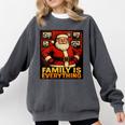 Family Christmas Retro Santa Holiday Nostalgia Vibes Comfort Colors Sweatshirt Pepper