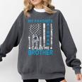 My Favorite Airman Calls Me Brother Airman Graduation Premium Tri-Blend Comfort Colors Sweatshirt Pepper