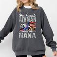My Favorite Airman Calls Me Nana Air Force Graduation Nana Comfort Colors Sweatshirt Pepper