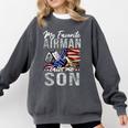 My Favorite Airman Calls Me Son Air Force Graduation Son Comfort Colors Sweatshirt Pepper